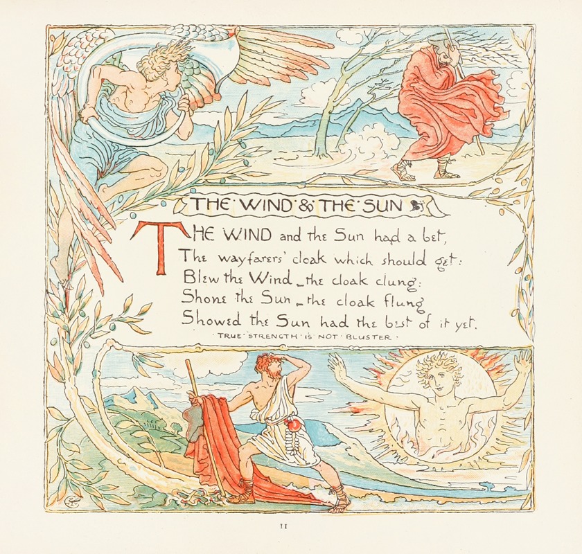 Walter Crane - The Wind and the Sun