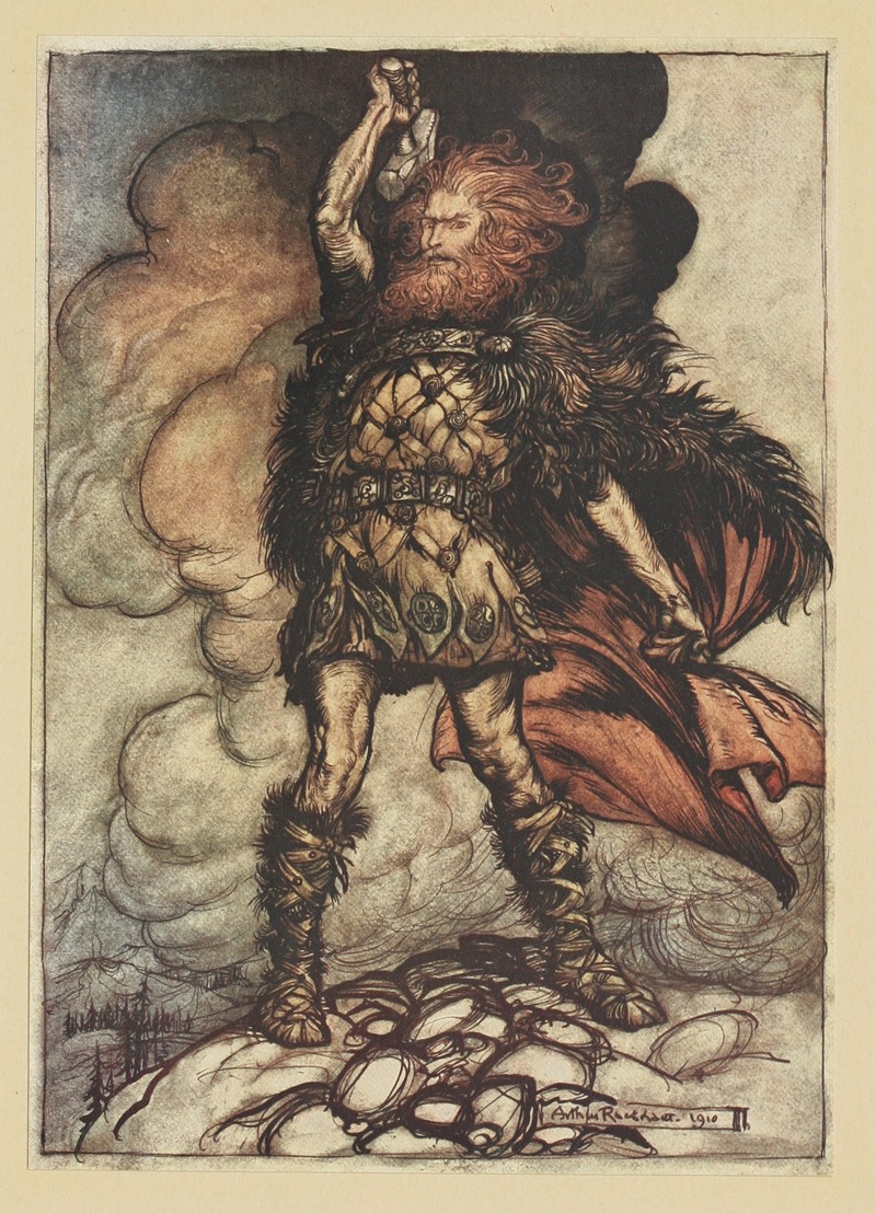 Arthur Rackham - ‘To my hammer’s swing Hitherward sweep Vapours and fogs!’