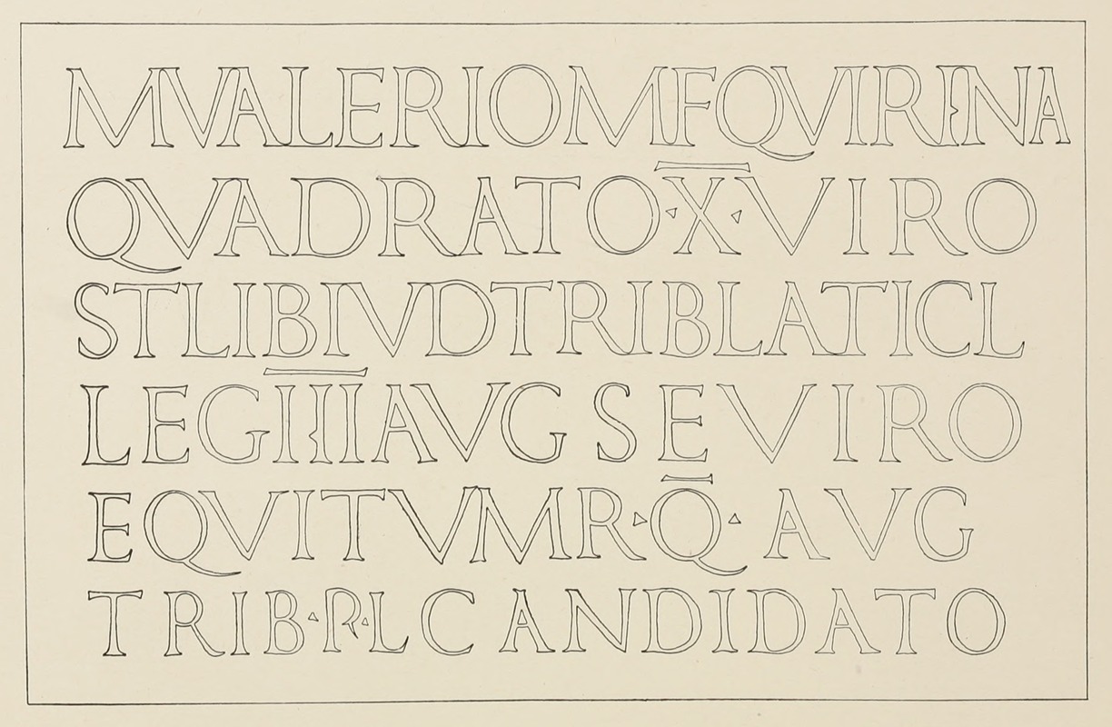 Frank Chouteau Brown - Classic Roman Inscription in Stone