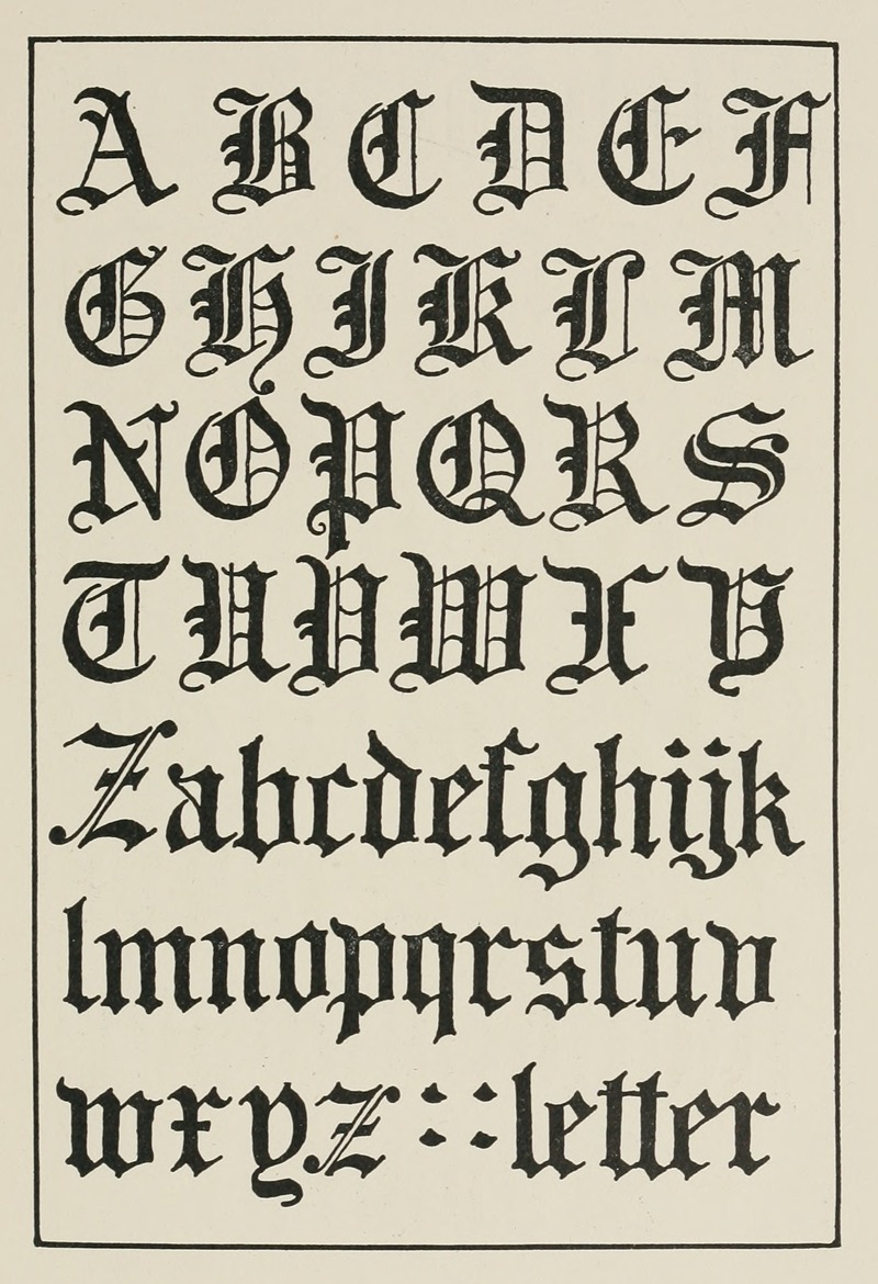 Frank Chouteau Brown - English Gothic Text Letters