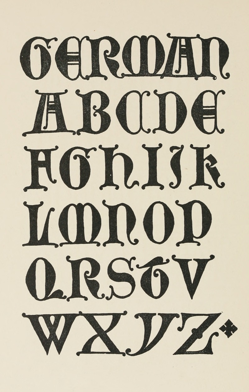 Frank Chouteau Brown - German Uncial Gothic Capitals From a Brass