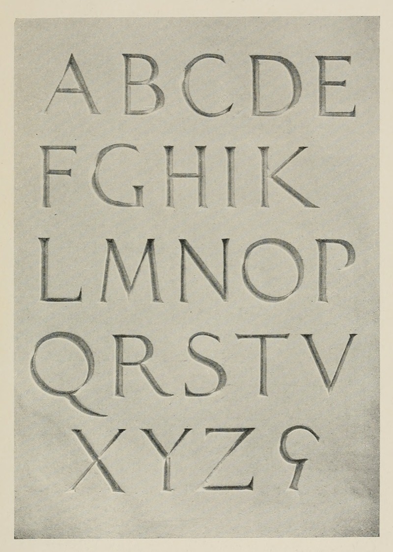 Frank Chouteau Brown - Model for incised Roman Capitals