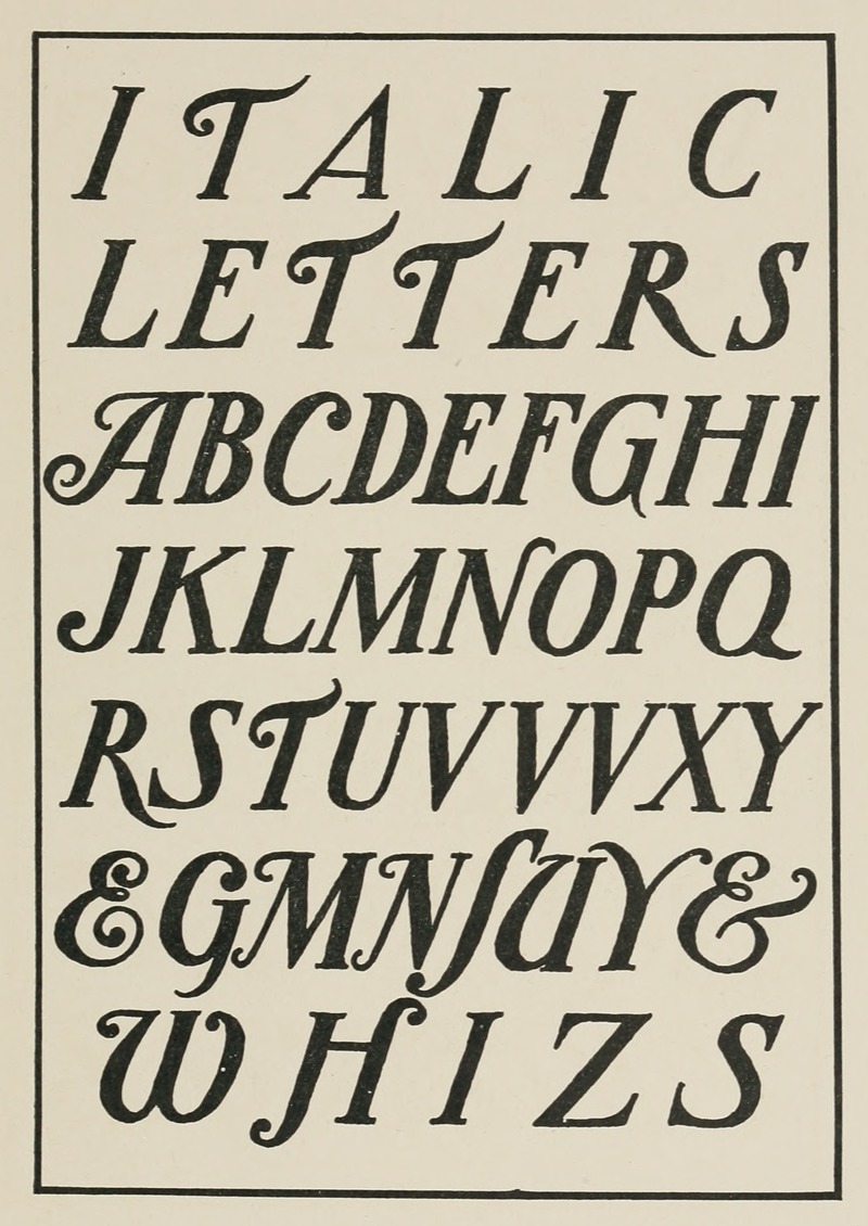 Modern American Italic Capitals by Frank Chouteau Brown - Artvee