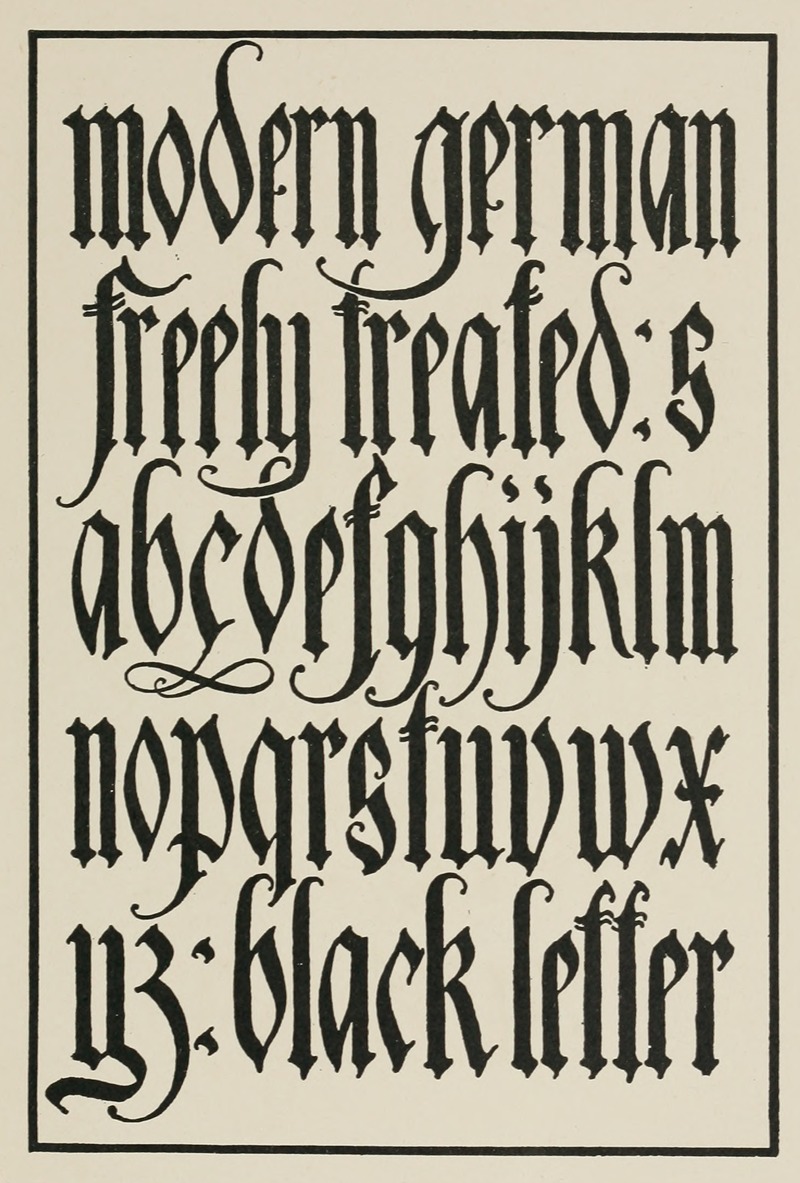 Frank Chouteau Brown - Modern German Blackletters, Flourished
