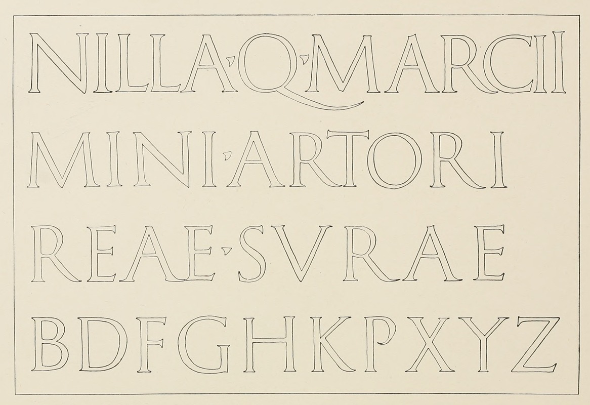 Frank Chouteau Brown - Portion of Roman Inscription with Supplied letters