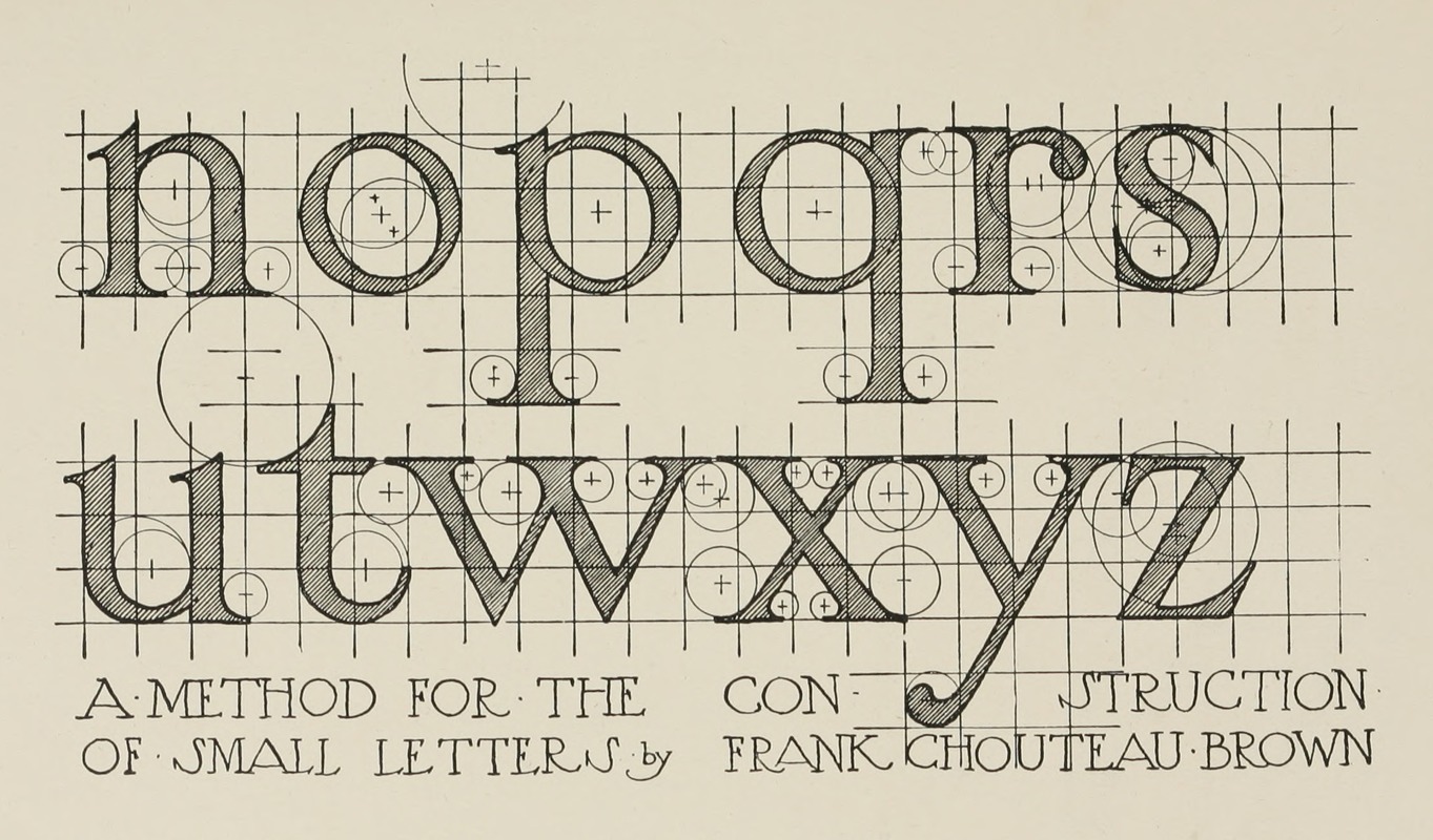 Frank Chouteau Brown - Scheme for the construction of Roman Small Letters 2