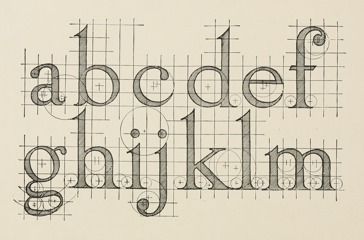 Frank Chouteau Brown - Scheme for the construction of Roman Small Letters