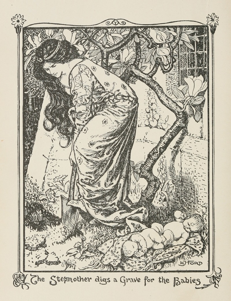 Henry Justice Ford - The Stepmother digs a Grave for the Babies