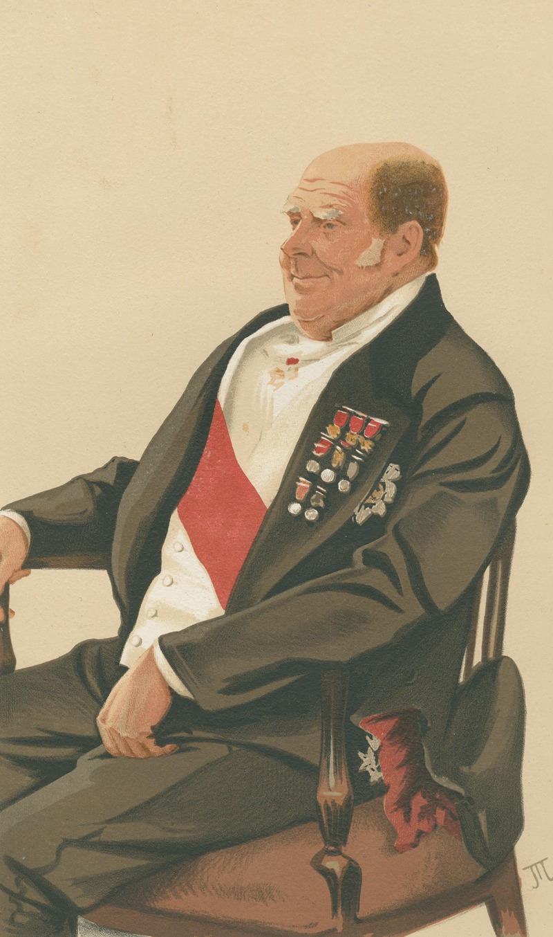 James Tissot - Vanity Fair; Military and Navy; ‘Little Harry’, Admiral the Hon. Sir Henry Keppel, April 22, 1876