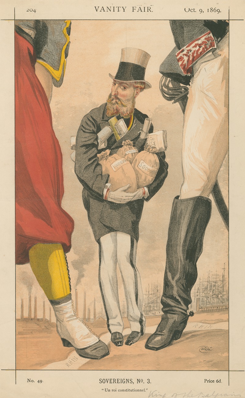 James Tissot - Vanity Fair; Royalty; ‘Un roi Constitutionnel’, Leopold II, King of the Belgians, October 9, 1869