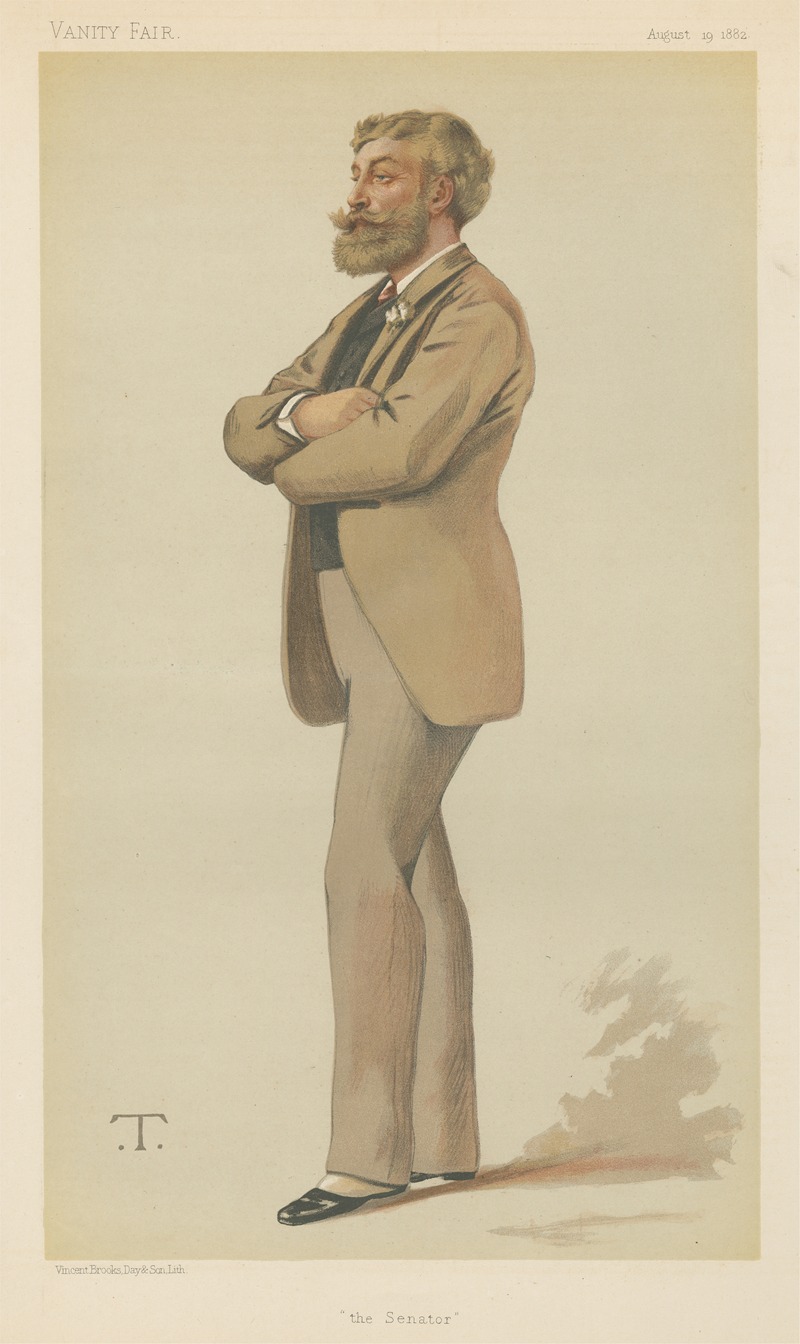 Théobald Chartran - Politicians – Vanity Fair – ‘the Senator’. Mr. Cyril Flower. August 19, 1882