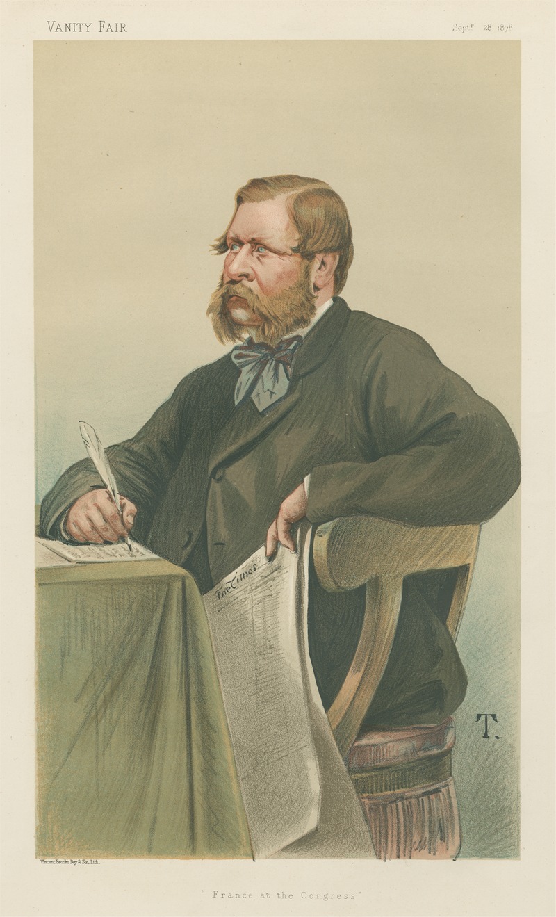 Théobald Chartran - Politicians – Vanity Fair. ‘France at the Congress’. Mr. William Henry Waddington.’ 28 September 1878