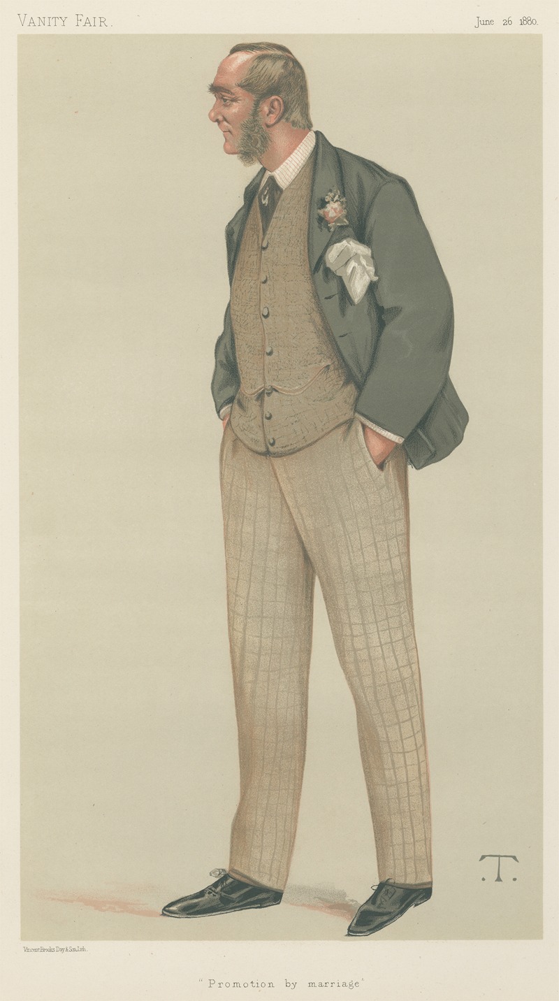 Théobald Chartran - Politicians – Vanity Fair. ‘Promotion by marriage’. The Rt. Hon. Sir Augustus Berkley Paget. 26 June 1880