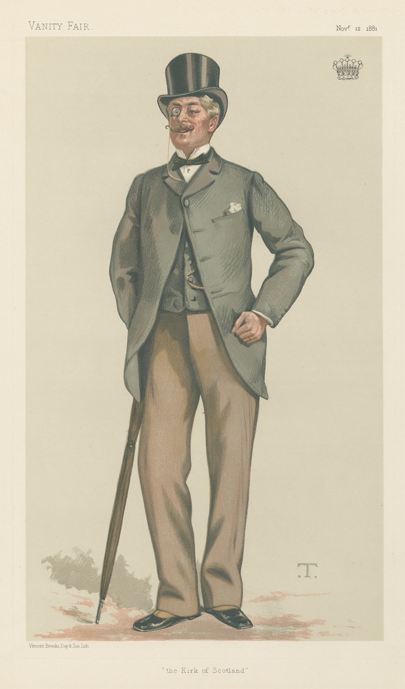 Théobald Chartran - Politicians – Vanity Fair. ‘The Kirk of Scotland’. The Earl of Rosslyn. 12 November 1881
