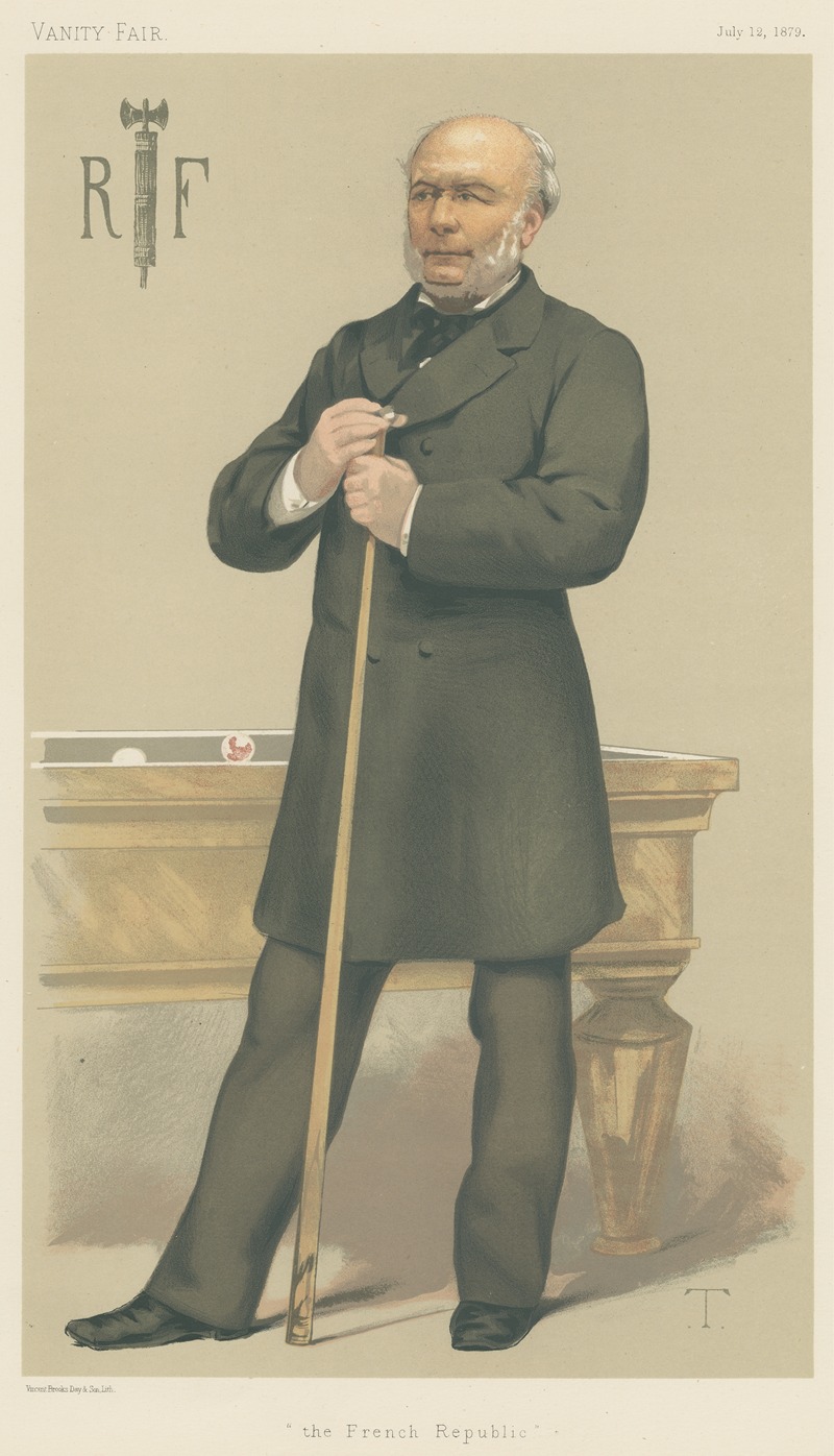 Théobald Chartran - Sport, Miscellaneous Billiards; ‘The French Republic’, M. Jules Grevy, July 12, 1879