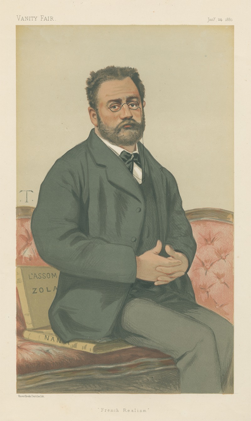 Théobald Chartran - Vanity Fair; Literary; ‘French Realism’, Emile Zola, January 24, 1880