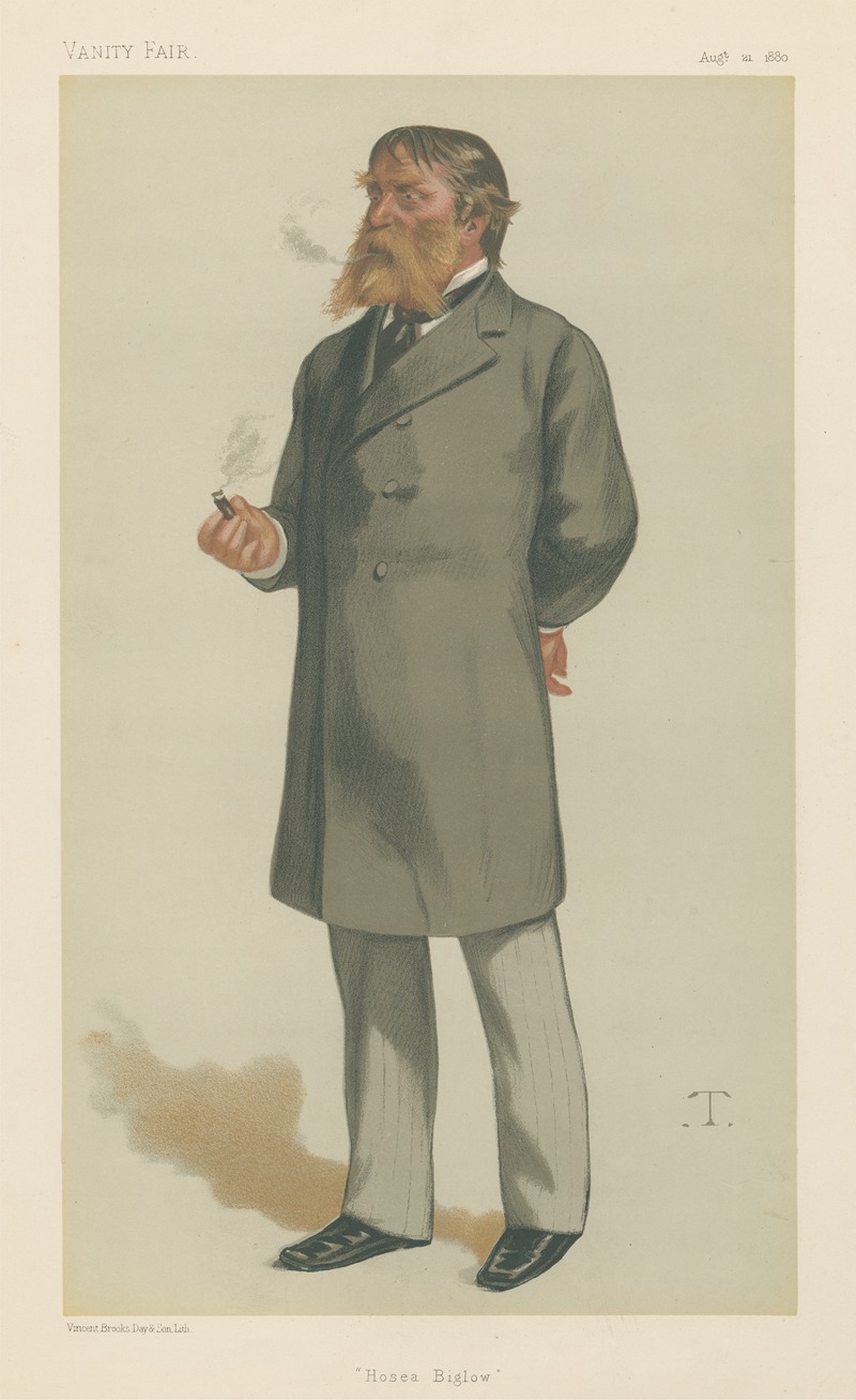 Théobald Chartran - Vanity Fair; Literary; ‘Hosea Beglow’, James Russell Lowell, August 21, 1880