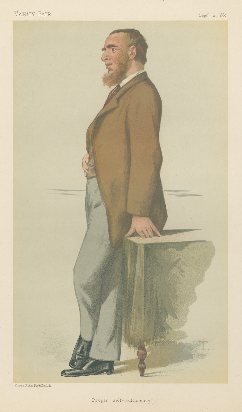 Théobald Chartran - Vanity Fair; Politicians; ‘Proper Self-Sufficiency’, Mr. Leonard Henry Courtney, September 25, 1880