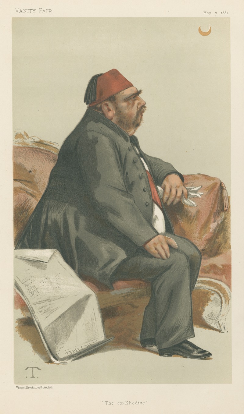 Théobald Chartran - Vanity Fair; Royalty; ‘The Ex-Khedive’, His Highness Ismail Pacha, May 7, 1881