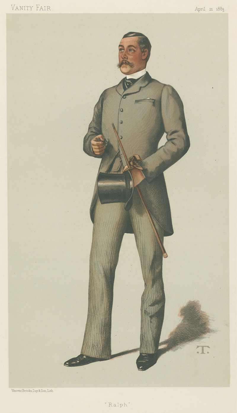 Théobald Chartran - Vanity Fair; Yachting Devotees; ‘Ralph’, Lieutenant-Colonel Ralph Vivian, April 21, 1883