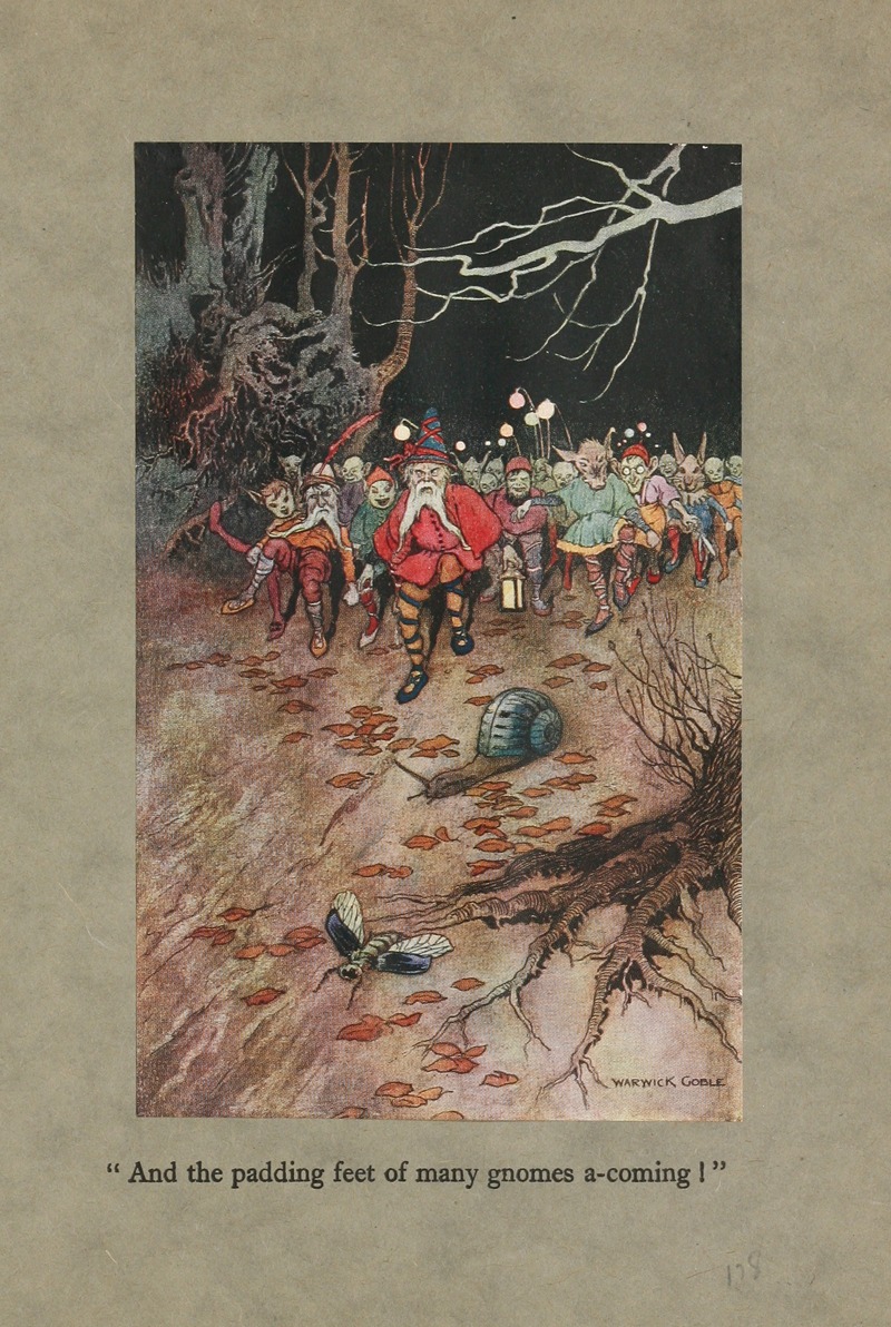 Warwick Goble - ‘And the padding feet of many gnomes a-coming!’