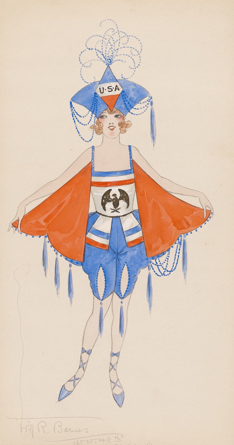 Will R. Barnes - Costume for girls in red, white, and blue
