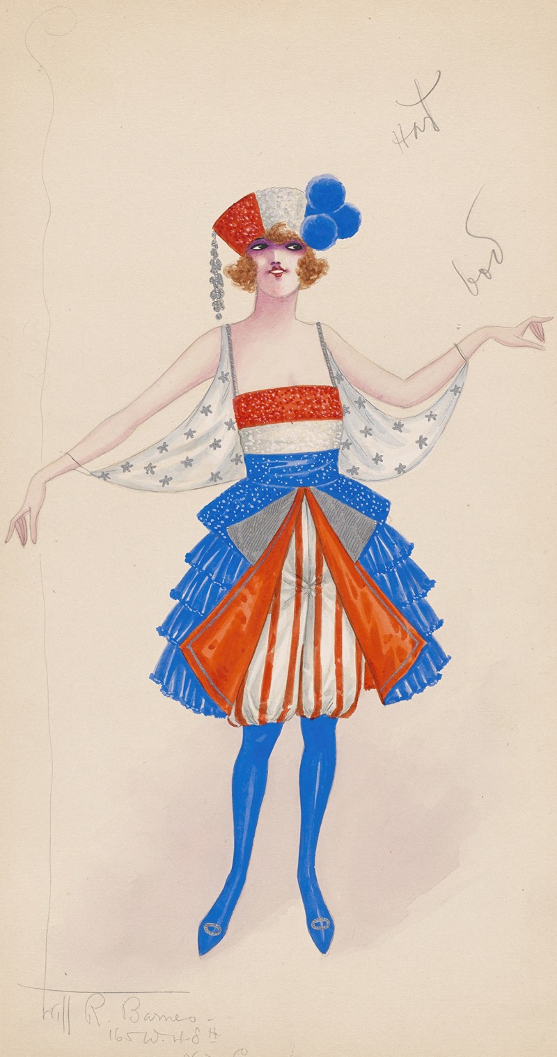 Will R. Barnes - Costume for girls in red, white, and blue