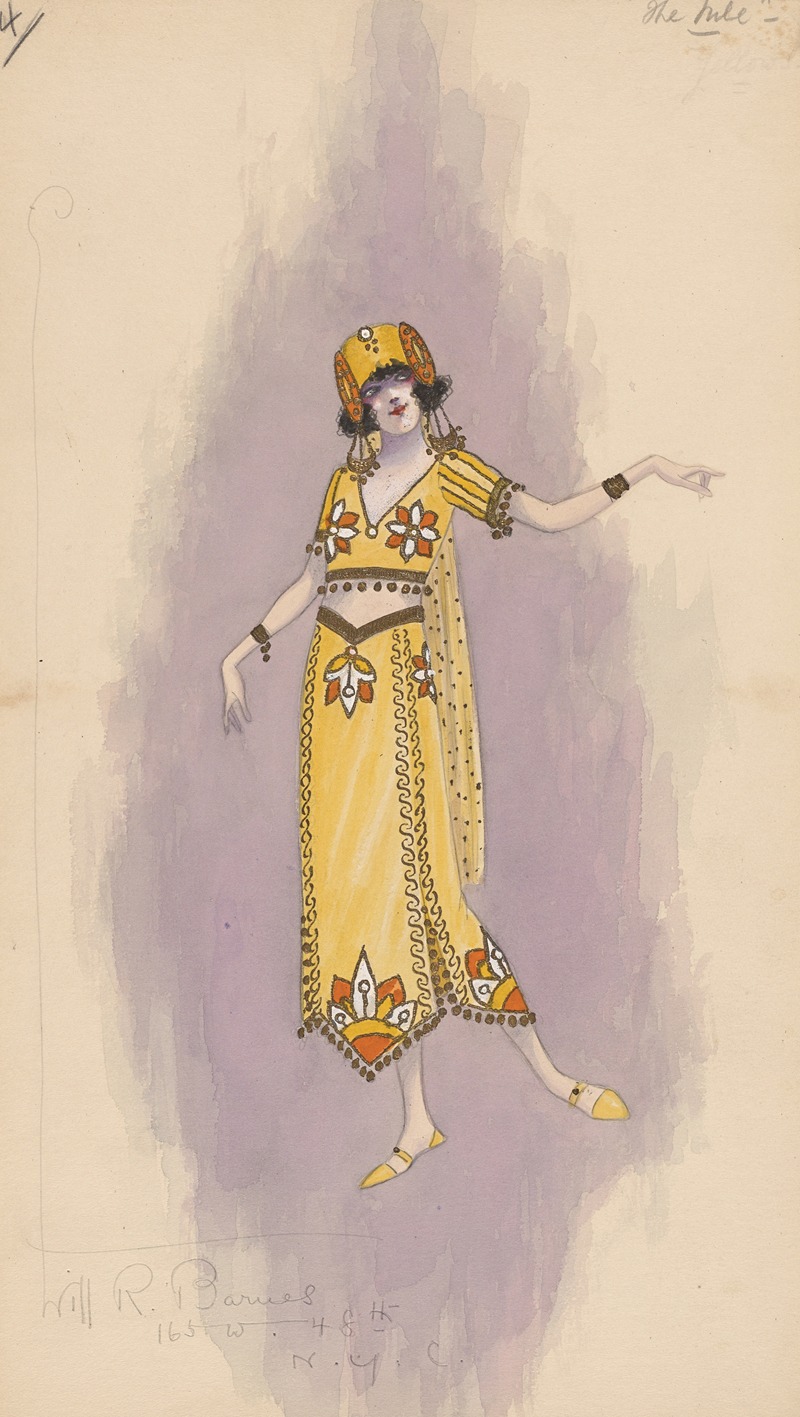 Will R. Barnes - Woman’s costume; Long yellow skirt, 4