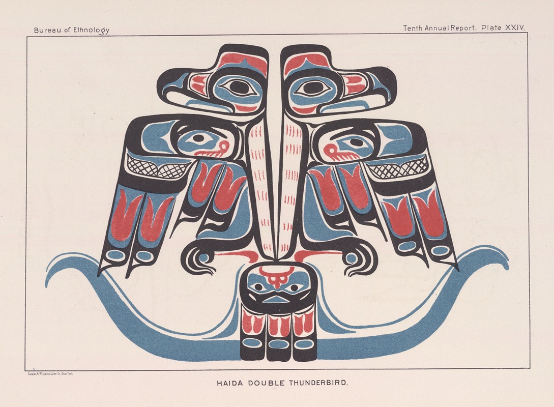Garrick Mallery - Haida double thunderbird