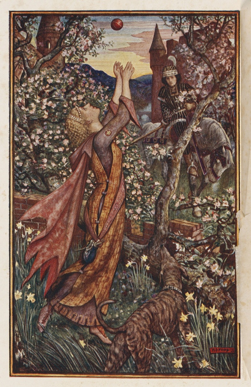 Henry Justice Ford - How the King found the girl playing ball in the orchard