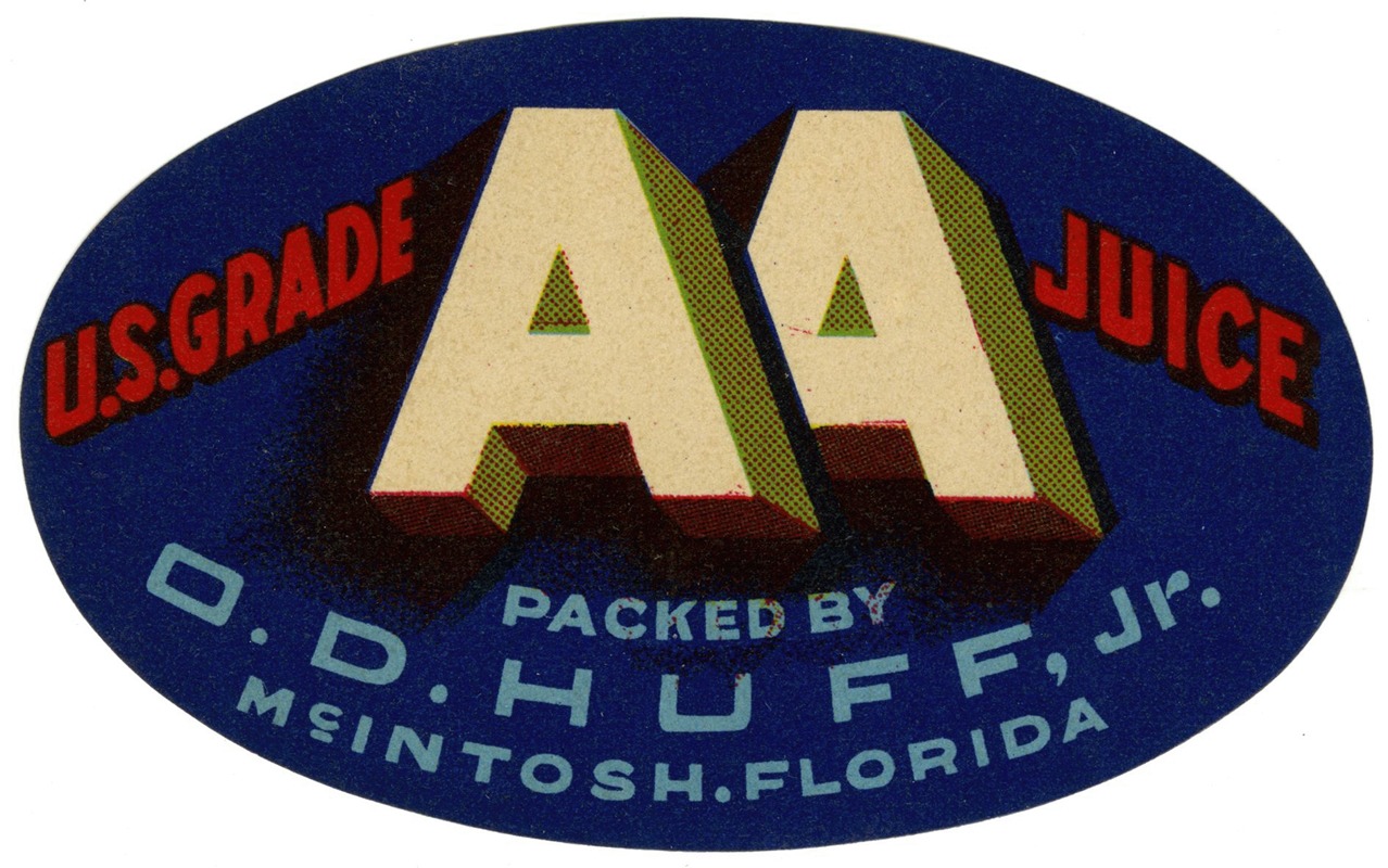 Anonymous - AA Juice Fruit Label