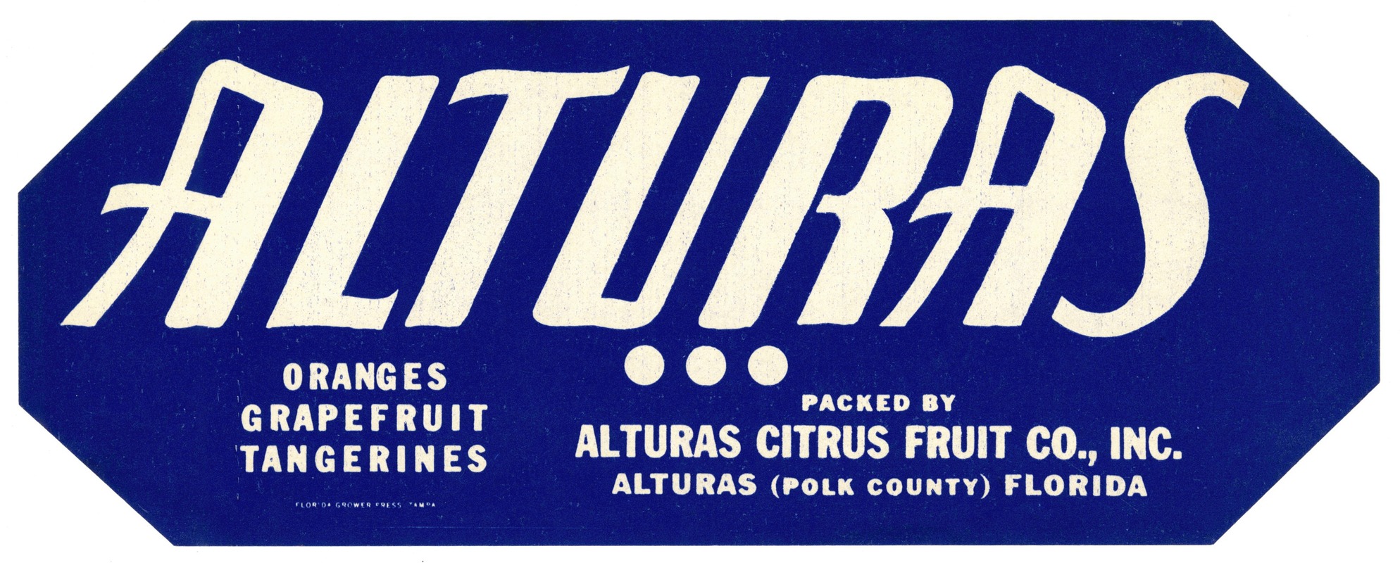Anonymous - Alturas Citrus Label