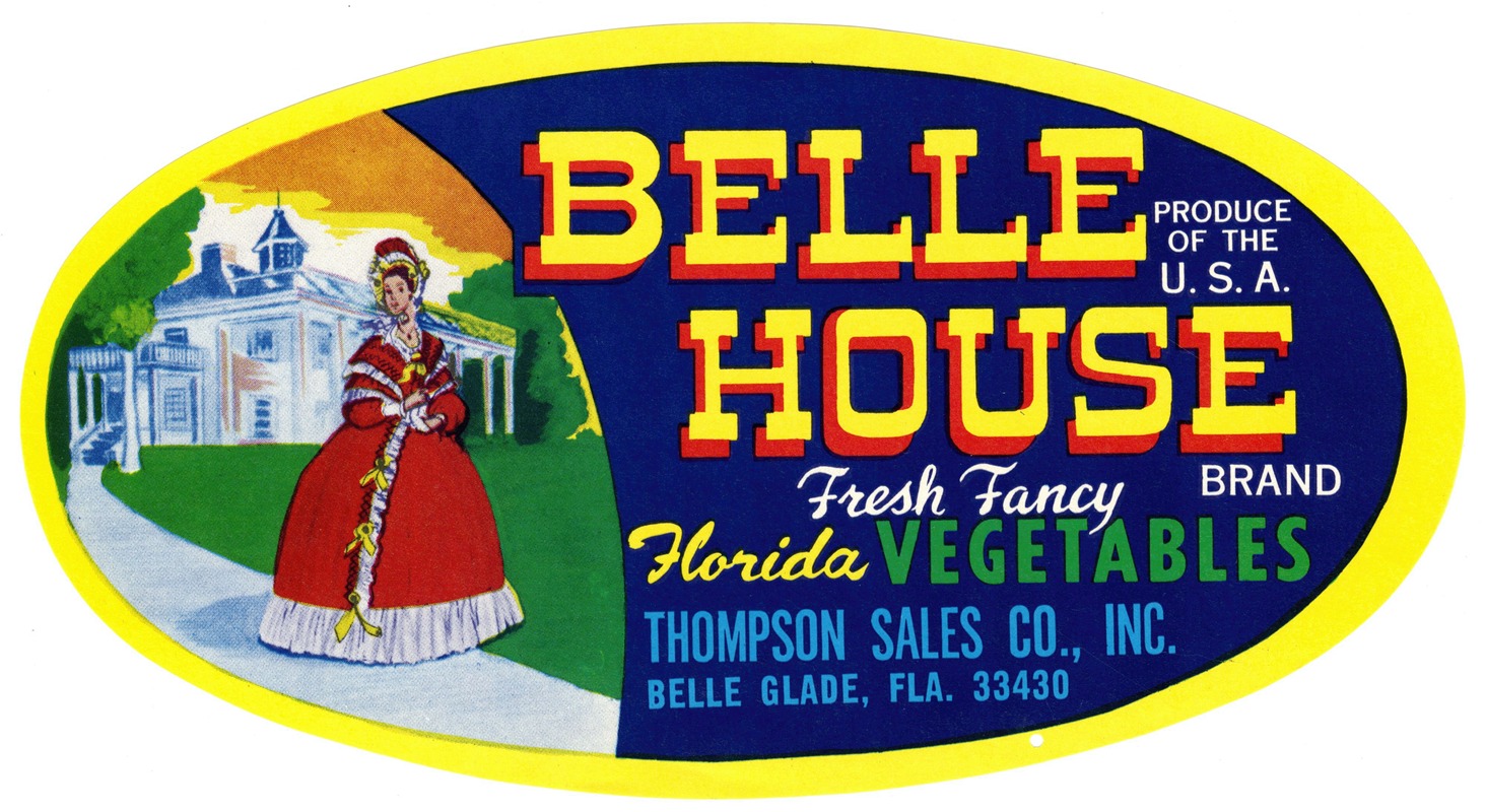 Anonymous - Belle House Brand Florida Vegetables Label