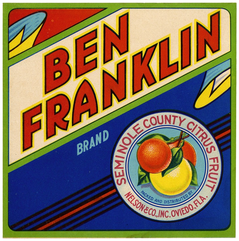 Anonymous - Ben Franklin Brand Citrus Label
