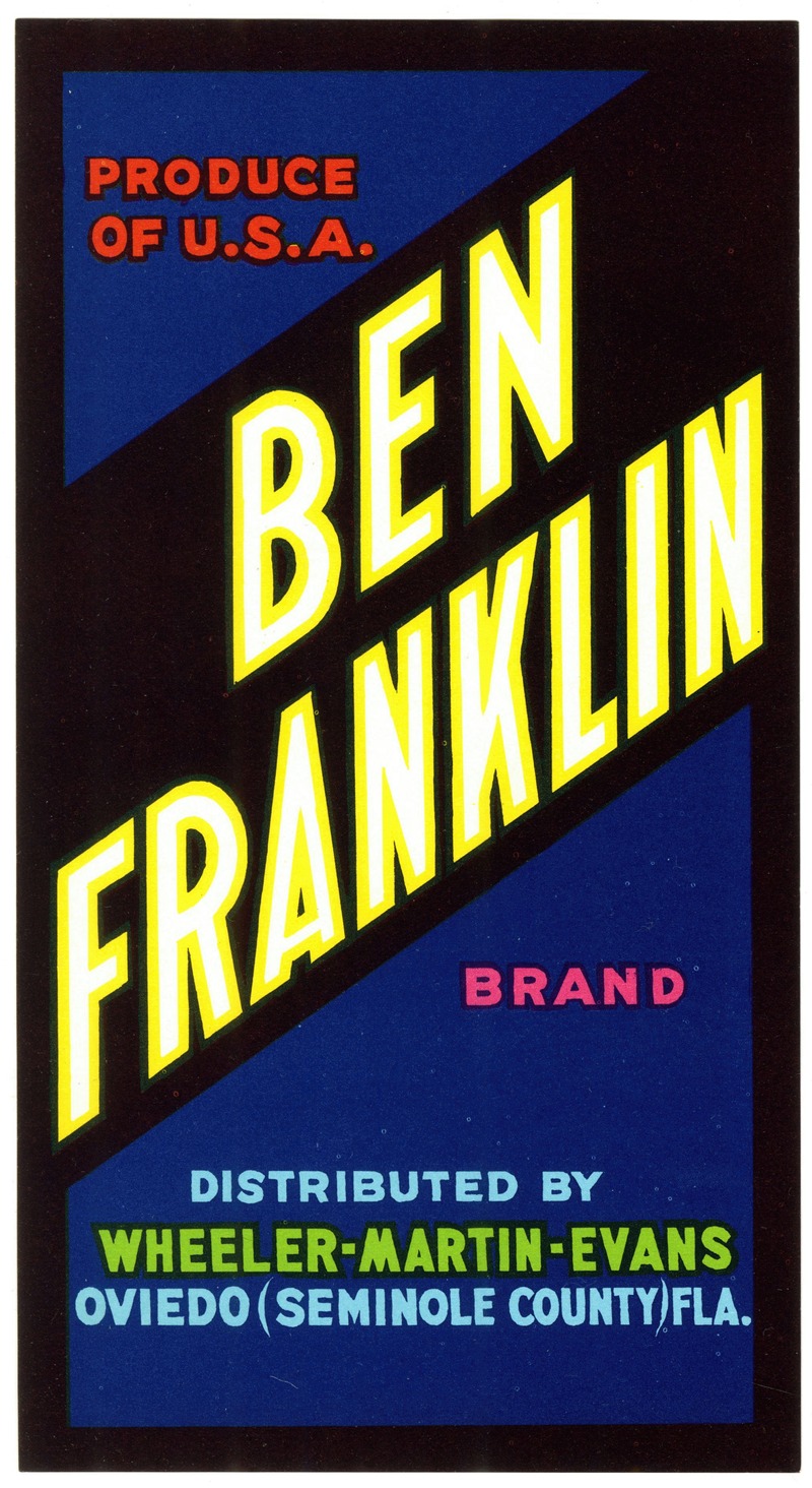 Anonymous - Ben Franklin Brand Produce Label