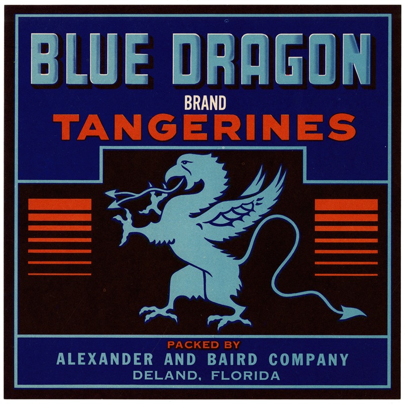 Anonymous - Blue Dragon Brand Tangerines Label