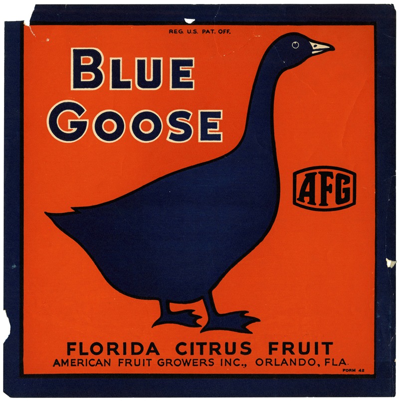 Anonymous - Blue Goose Florida Citrus Fruit Label