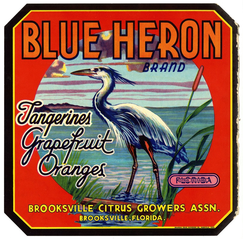 Anonymous - Blue Heron Brand Citrus Label