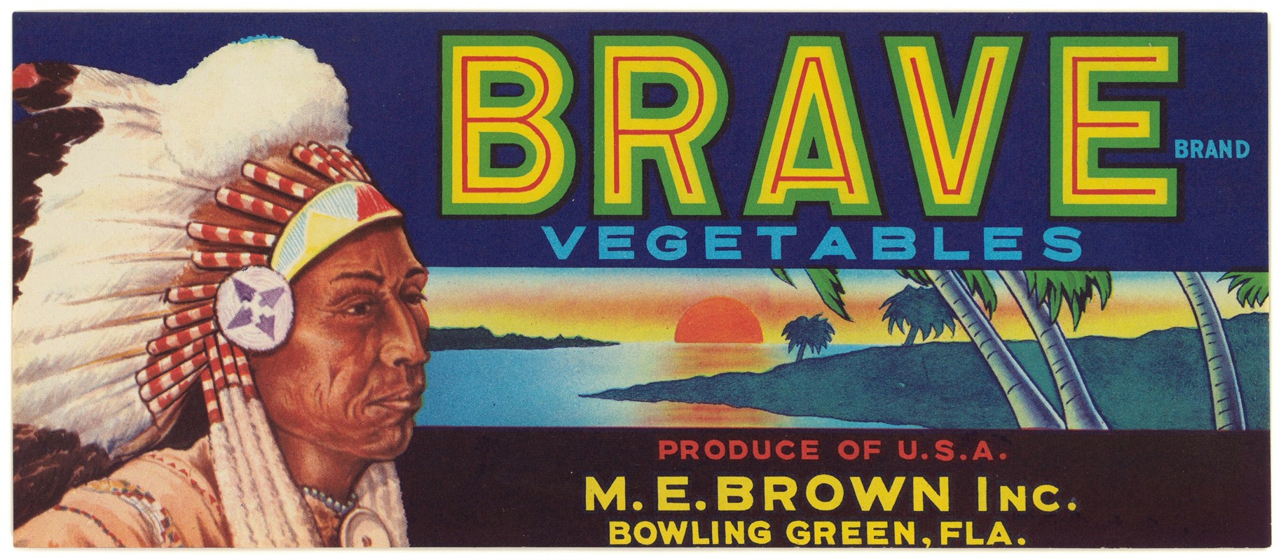 Anonymous - Brave Brand Vegetables Label