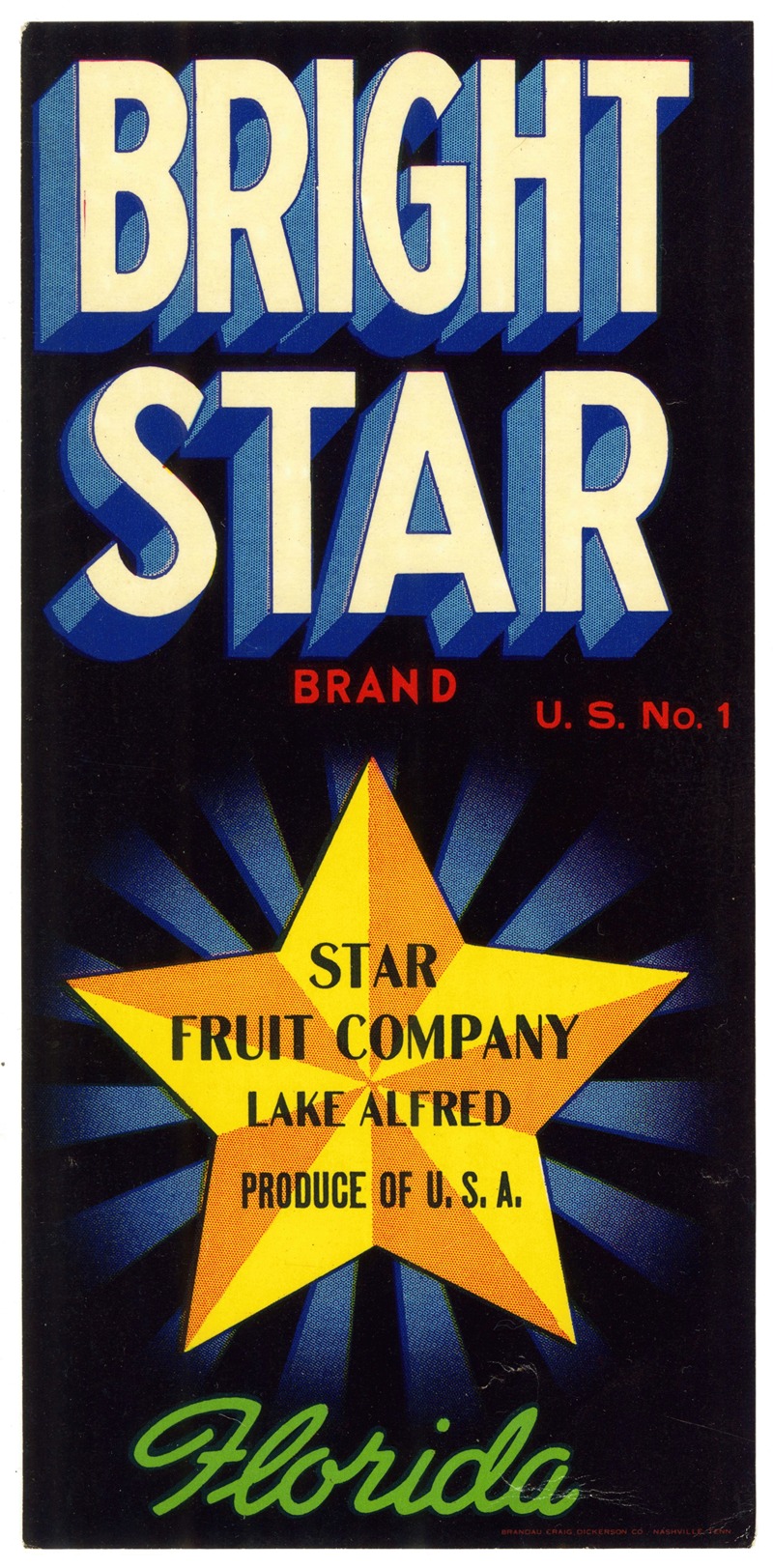 Anonymous - Bright Star Brand Fruit Label