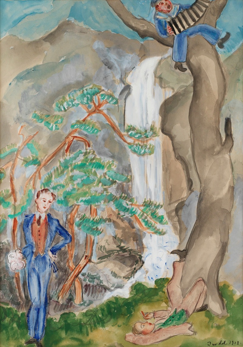 Nils Dardel - Uppvaktning (‘Sjömansgosse, Hildesborg’)