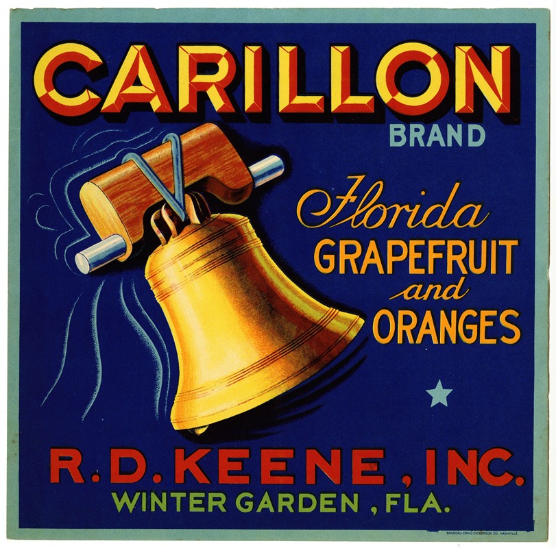 Anonymous - Carillon Brand Florida Grapefruit and Oranges Label