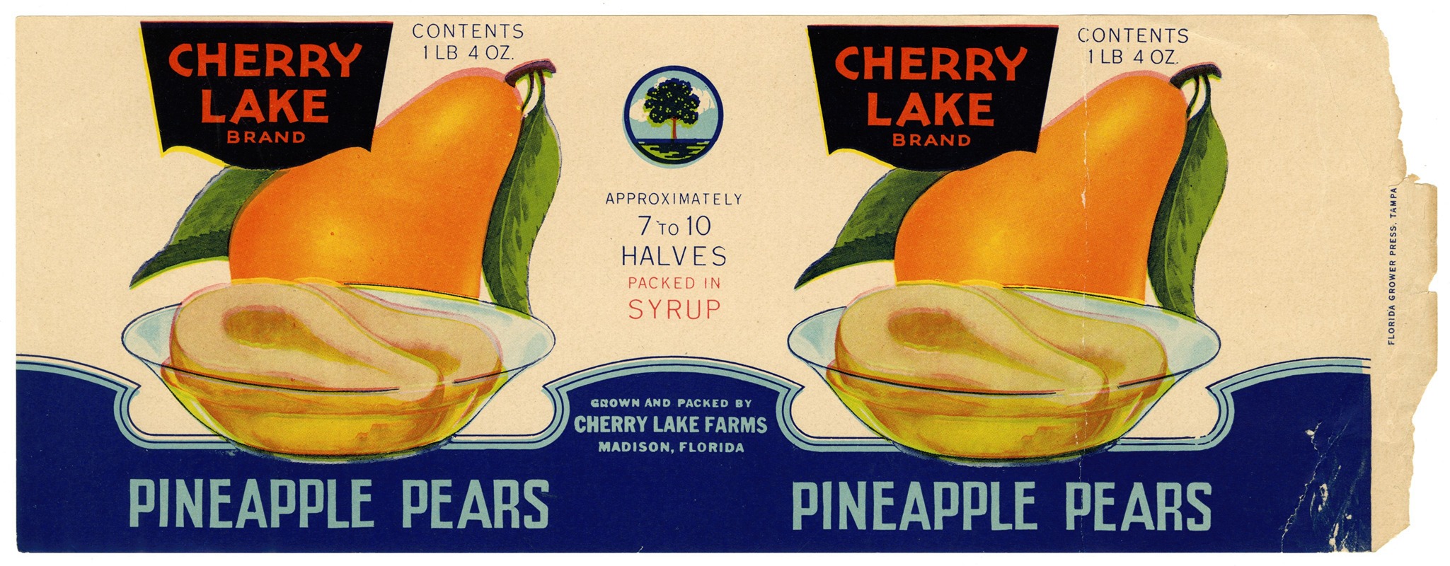 Anonymous - Cherry Lake Brand Pineapple Pears Label