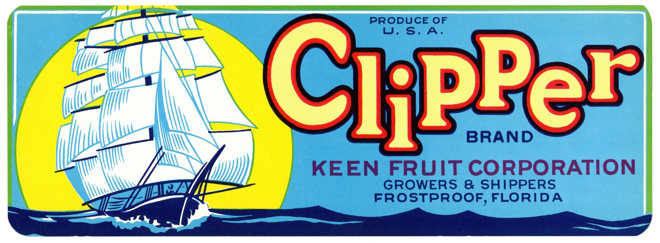 Anonymous - Clipper Brand Florida Citrus Label