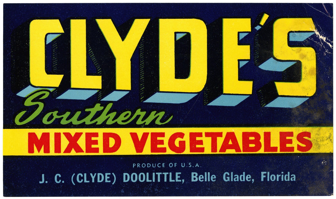 Anonymous - Clyde’s Southern Mixed Vegetables Label