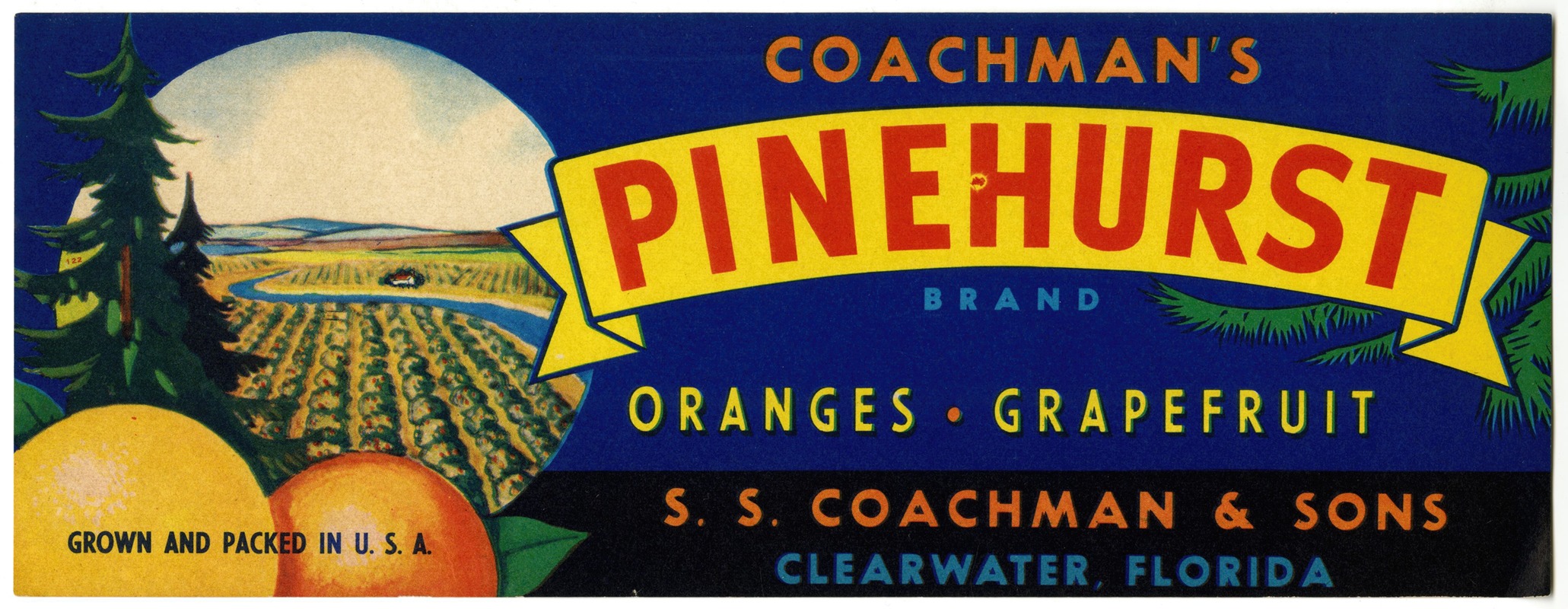 Anonymous - Coachman’s Pinehurst Brand Citrus Label