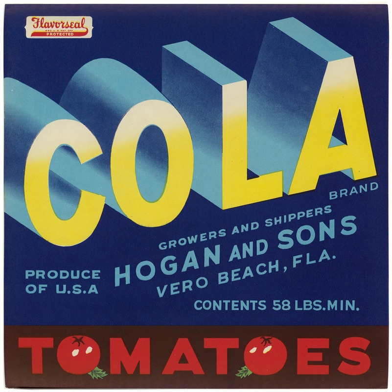 Anonymous - Cola Brand Tomatoes Label