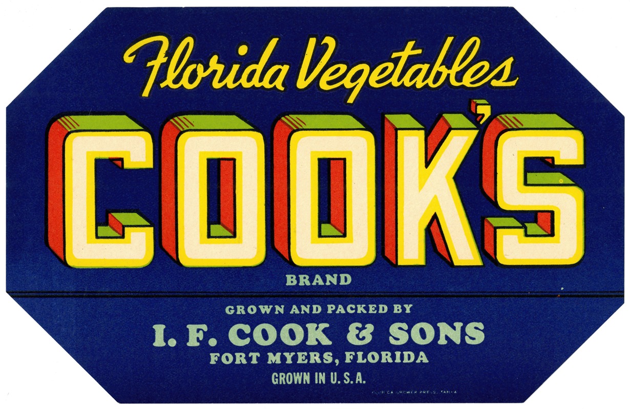 Anonymous - Cook’s Brand Florida Vegetables – Blue Label
