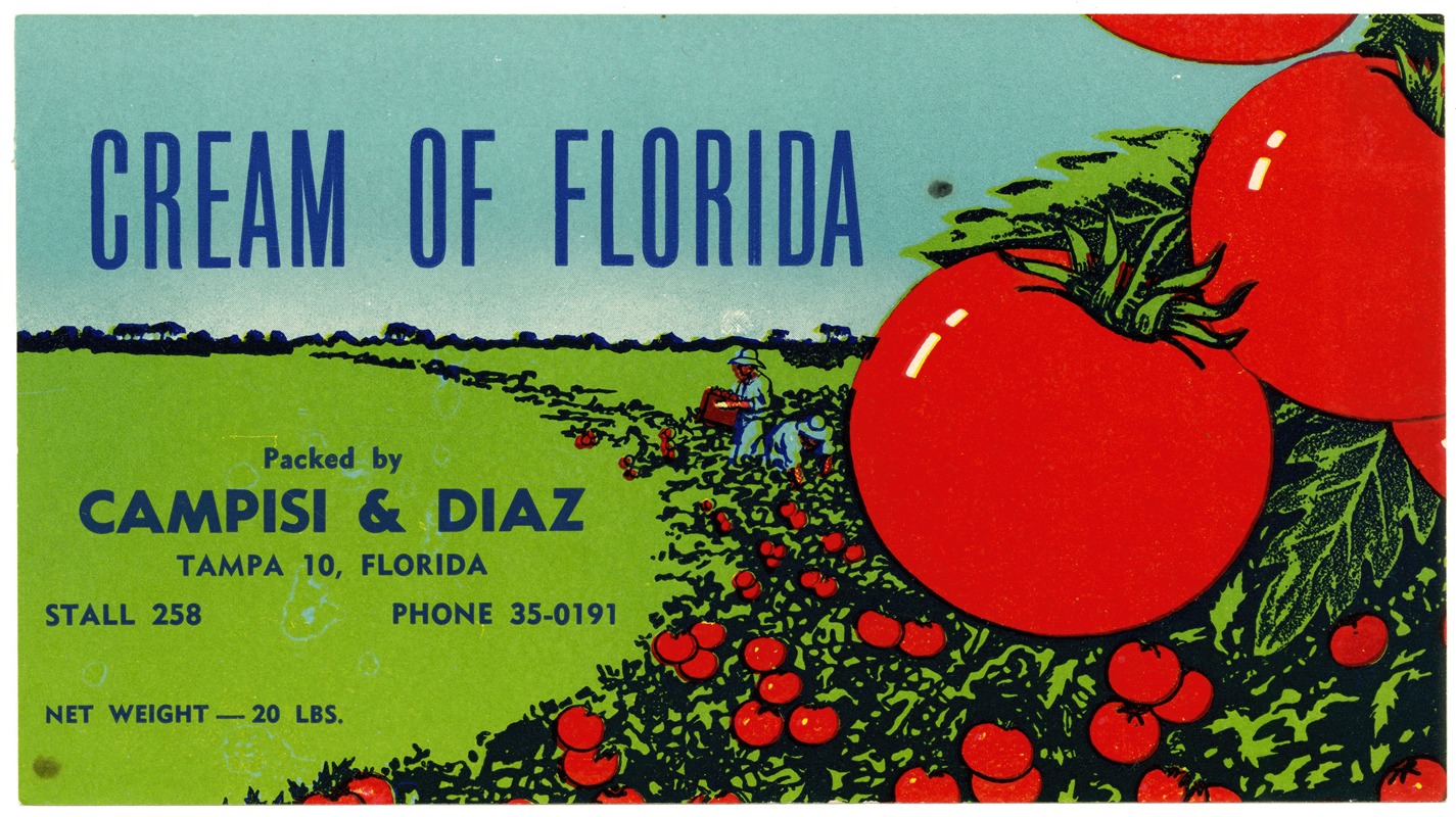 Anonymous - Cream of Florida Tomato Label
