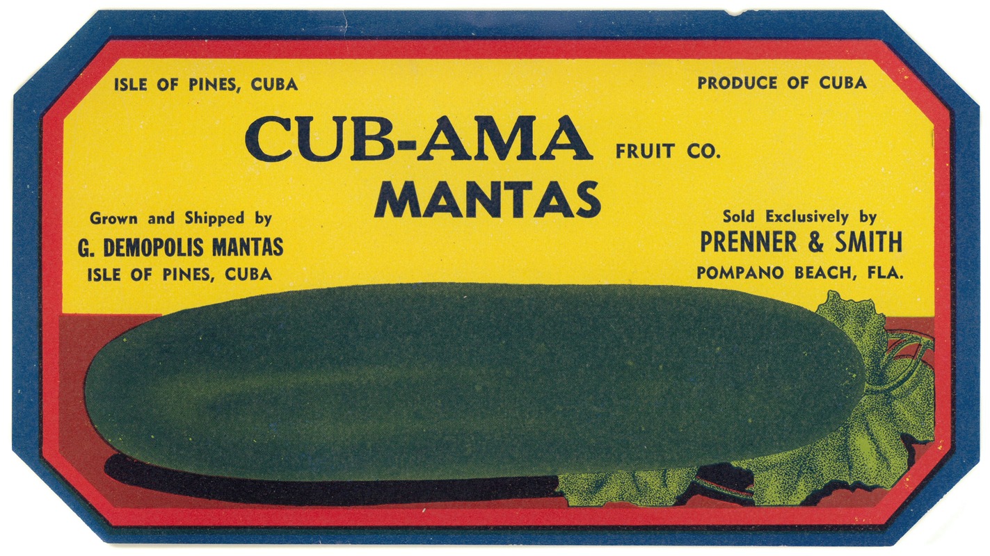 Anonymous - Cub-Ama Fruit Company Cucumber Label